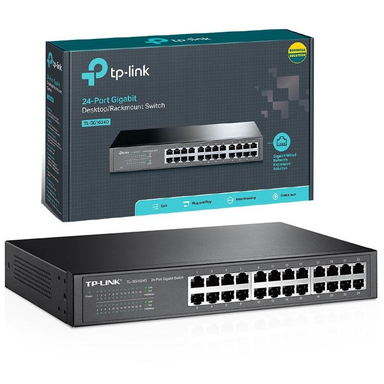 LINK SWITCH GIGABIT DE 24 PUERTOS DESKTOP METALICO TL-SG1024D TP-LINK